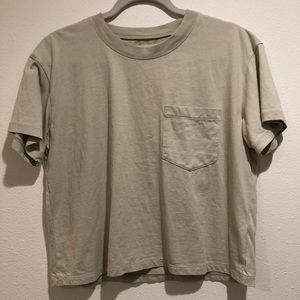 Crop pocket tee shirt